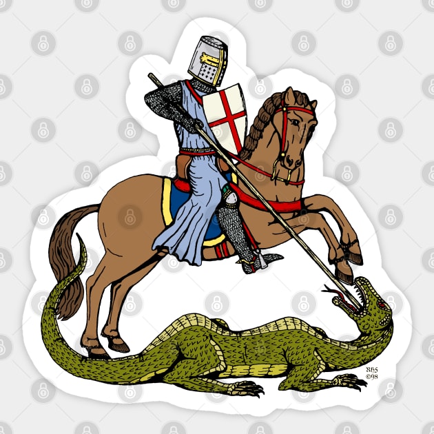 13th Century Saint George Sticker by AzureLionProductions